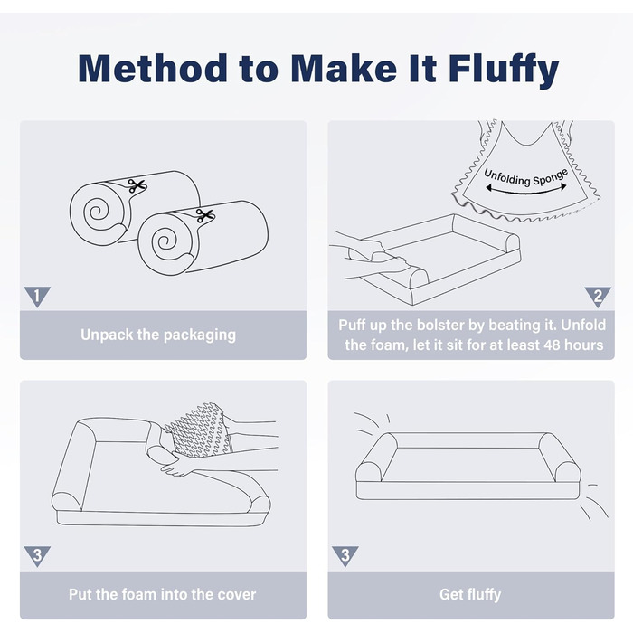 Ортопедичне ліжко для собак великих та середніх порід Western Home, сірого кольору, 71x58x16 см