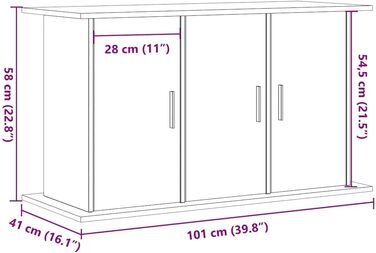 Стеляжка для акваріума vidaXL 81x36x73 см з дерева, шафка під акваріум, шафка-підставка, 101x41x58 см (дерево)