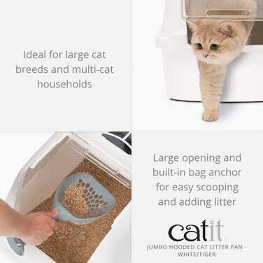 Туалет для котів Catit Jumbo з кришкою, 57x46x43 см