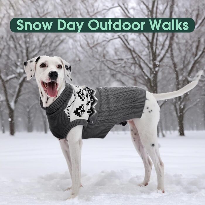 Теплий зимовий светр для собак Kuoser, зручний пуловер для маленьких собак, сірий колір, розмір S