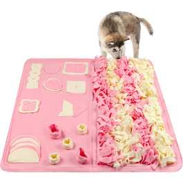 Килимок для носа собак великих та малих (100,1 x 100,1 см) – розвиваюча іграшка, легко заповнювати, машинне прання, навчання, активність/іграшка для домашніх тварин, ідеально для зняття стресу, рожевий