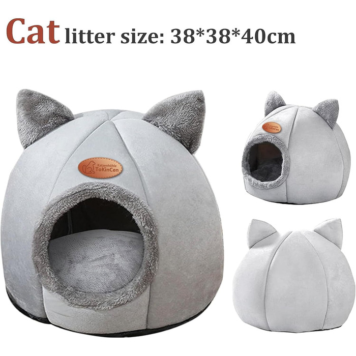 Квіткове ліжко-будиночок для котів, зелений, для маленьких та середніх котів