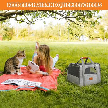 Транспортна сумка для кота/собаки Lociban, складана переноска для тварин до 7 кг, ідеальна для подорожей