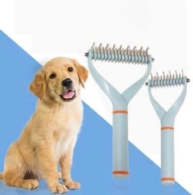 Гребінець для собак, чорний, великий: для видалення ковтунів та бруду