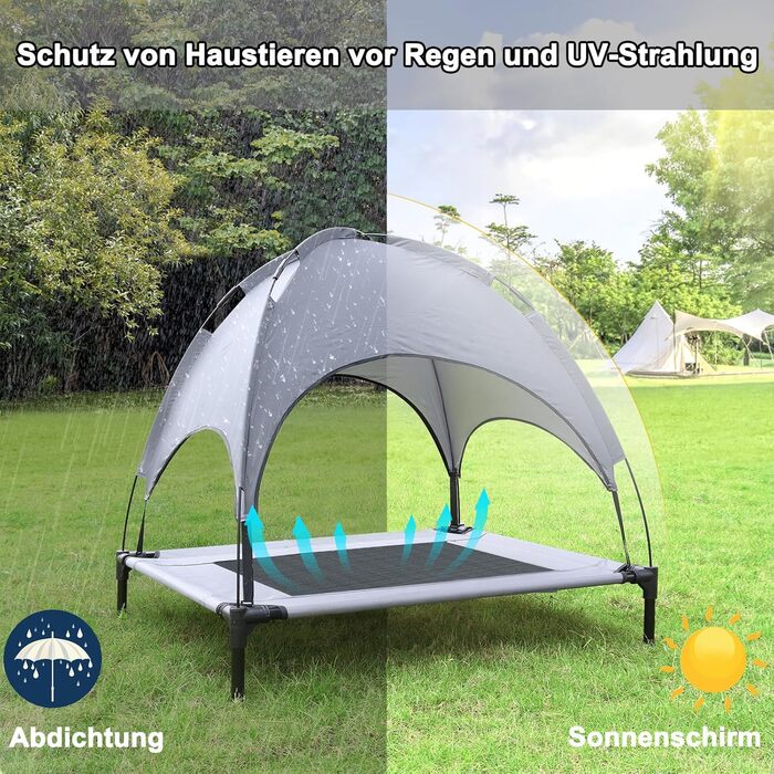 Крісло-лежанка для собак великих порід до 50 кг з дахом (92x76x92 см)