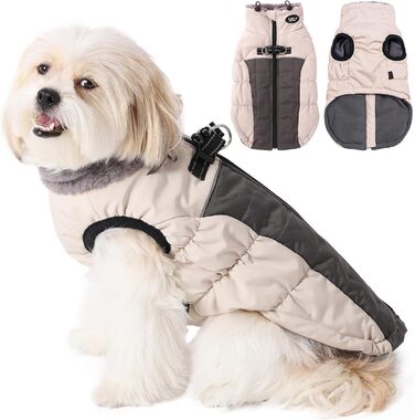 Зимова жилетка для собак Savlot, тепла, з D-кільцем, бавовна, 3XL, білий