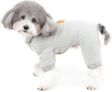 Теплий махровий халат для маленьких собак та котів, халат-піжама для чихуахуа, теплий флісовий халат, осінньо-зимовий одяг для собак, розмір XXL (спина 40 см, груди 52 см), сірий