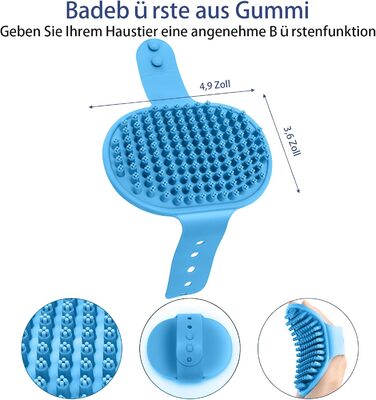 Набір щіток для собак, 5 шт., для грумінгу, самоочищувані, для великих та середніх собак, котів та дрібних тварин, для довгої та короткої шерсті, зменшує випадання шерсті, блакитний