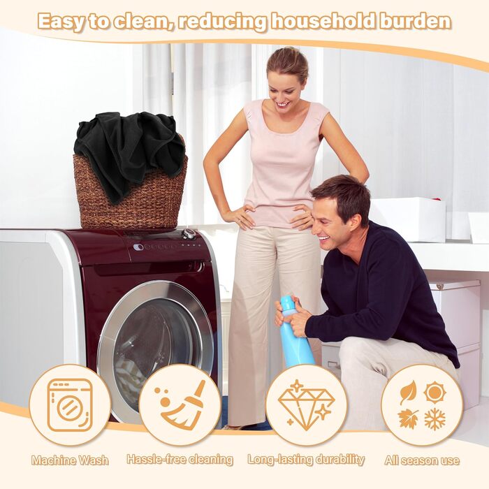 Водонепроникний плед для собак та котів, чорний, 203 x 152 см