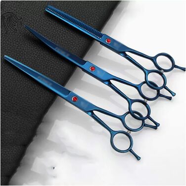 Набір ножиць для грумінгу собак: нержавіюча сталь, прямі та вигнуті моделі