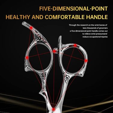 Професійна шерсть для тварин: прямі ножиці з Vg10 сталі, 17.8 см