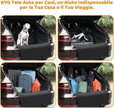 Захисний килимок у багажник для автомобіля, чорний, універсальний, з боковим захистом, для перевезення кормів для тварин