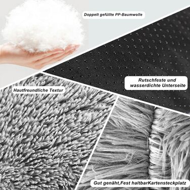 Килимок для котів та собак Caliyo, м'який, діаметр 60 см, сірий