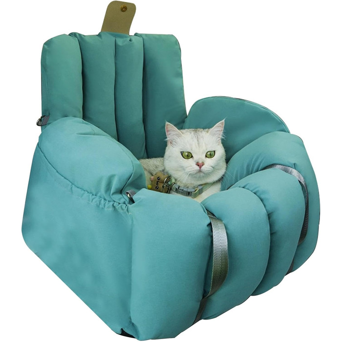 Автокрісло для собак та котів - переноска, автосидіння для тварин з регулюванням, бавовняна підкладка, з ременем безпеки, портативна підставка для собак та котів