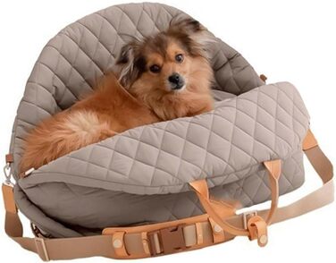 Міцна переноска для собак ZYHARUKO з кишенею для зберігання, 3-сторонні кільця, неслизьке дно для автомобіля, подорожей, дому, зручна для подорожей