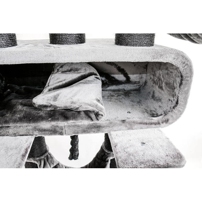 Дряпальня для котів Petrebels Maine Coon XXL, 210 см, з сизалю, чорного кольору