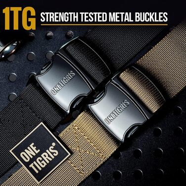 Шлейка для собак OneTigris з металевою пряжкою, тактична шлейка для великих собак, регульована, чорна, M