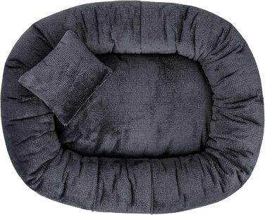 Килимок для собак Лілі - М'який лежак для собак з тканини Sorisso - М'який, довговічний, зносостійкий, міцний (M, Темно-синій)