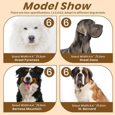 Майорка для собак: кошик-намордник для маленьких, середніх та великих собак. Легкий, дихаючий, запобігає кусанню та жуванню, дозволяє дихати та пити. Ідеально для дресирування, грумінгу. Прозорий, розмір 6