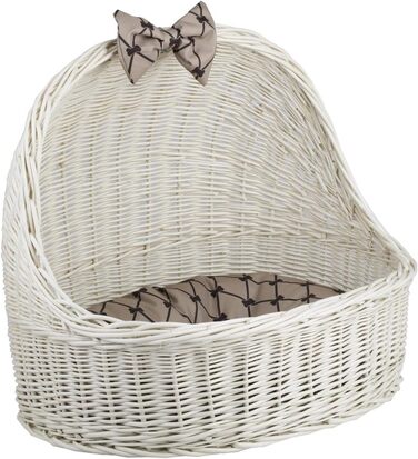 Кремова плетена хатинка для тварин з лози e-wicker24