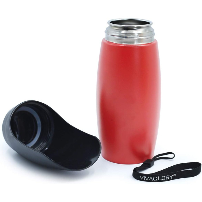 Фляга для води для собак VIVAGLORY Pawhike, 750 мл, нержавіюча сталь, портативна