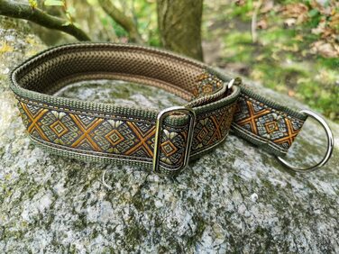 Нашийник для собак із м'якою підкладкою, мартингейл, ширина 4 см, регульований (до 48 см шия, 54 см голова, сталеві елементи)