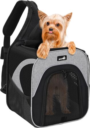 Транспортна сумка для кота Pecute: рюкзак для котів, чихуахуа, йоркширського тер'єра (до 3,5 кг), дихаюча, легка, складна