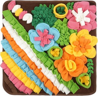 Килимок-нюхалка для собак Schnüffelteppich, інтерактивна іграшка-нюхалка для собак, килимок для дресирування цуценят, 50x50 см, коричневий