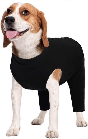 Комбінезон для собак Kuoser після операції на задніх лапах, чорний, розмір L (M(спинка:34см))