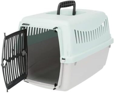 TRIXIE 39804 Транспортувальний бокс для кошенят і цуценят XS, 26×25×39 см, світло-сірий/м'ятний