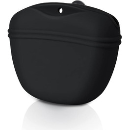 Силіконові мішечки для корму собак, магнітні - 1 шт, чорний колір