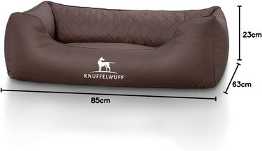 Крісло-ліжко для собак Milan XXL з штучної шкіри, 120 x 85 см, коричневе, знімний чохол, для великих собак