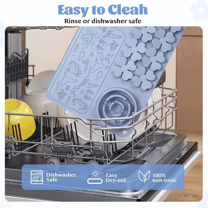 Силіконовий килимок для годування собак та котів - Slow Feeder, антиковзкий, інтерактивний, пазл-годувальник, для швидких їдців (Блакитний)