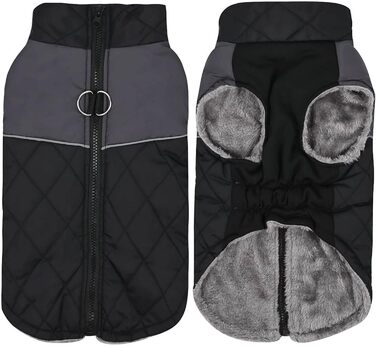 Водонепроникна куртка для собак на зиму: теплий пуловер та захист від дощу для малих та середніх собак (червоний, чорний, S)