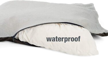 JAMAXX Преміум лежанка для собак з ортопедичним матрацом Memory Visco, знімний чохол, лежанка-кошик для собак S-XL (65x50 см, сірий)