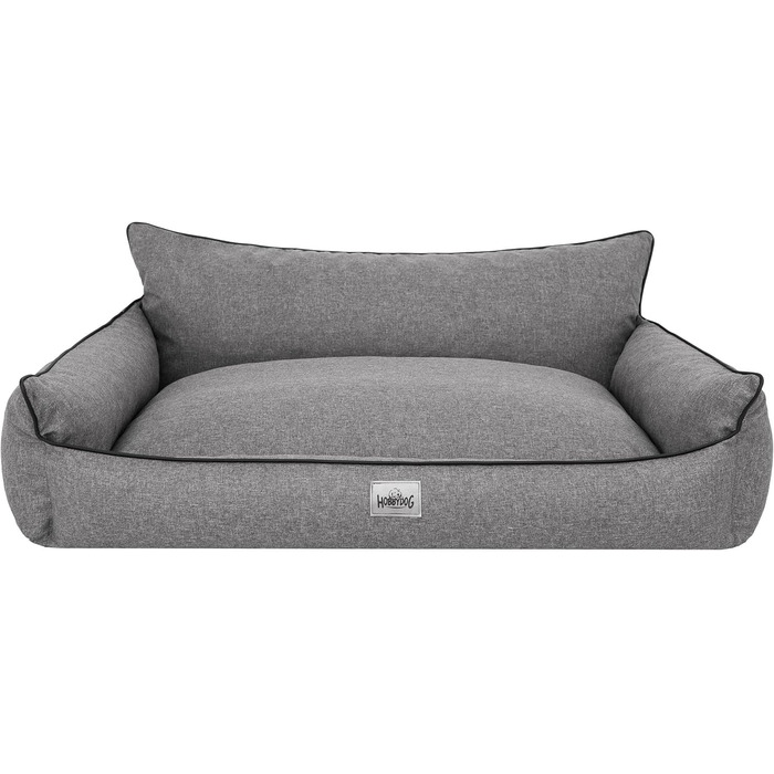Ліжко для собак Joker L (106 x 80 см) - м'яке, знімний чохол, штучна шкіра (графіт)