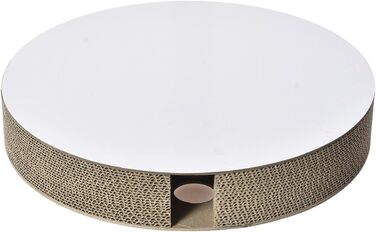 Екологічна кігтеточка з дзвоником: 2-в-1 для котів - 24x45x5 см (Circle)