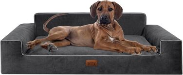 М'яке ліжко для собак, лежанка для тварин, коричнева, 98 x 66 см (Fancy, XL)
