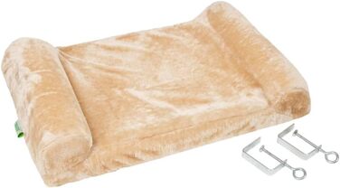 Підставка для котів Kerbl Pet на вікно, 55x35 см, дерево, м'який плюш, проста установка