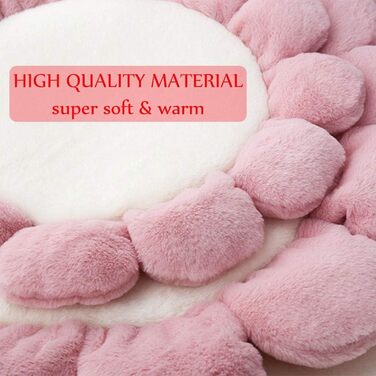 Килимок для тварин Oncpcare, круглий, з квітковим малюнком, м'який, теплий, плюшевий, для собак та котів середніх та малих порід, рожевий, L (100 см)