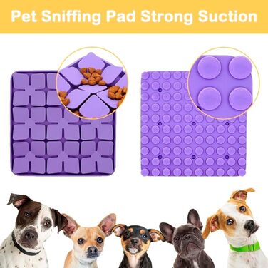 Килимок для годування собак Leckmatte, силіконовий килимок-головоломка для повільного годування собак та котів, з присосками, сірий