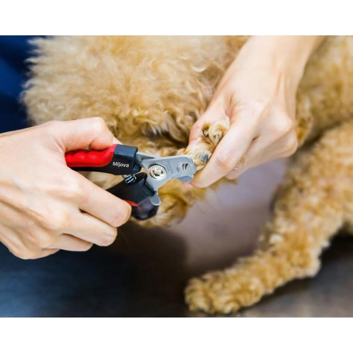 Професійний кусачки для нігтів собак та котів, рожевий, з захистом від надмірної обрізки