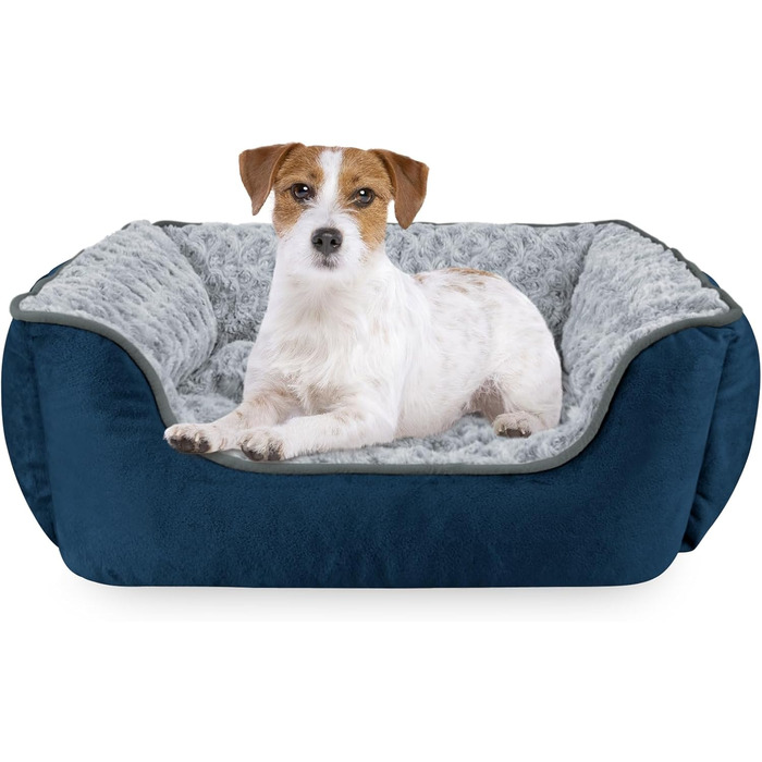 Ортопедичне ліжко для собак JOEJOY: велике, середнє, маленьке, миється, м'яке, дихаюче, для цуценят та домашніх тварин, 25'x 21'x 8', Marineblau