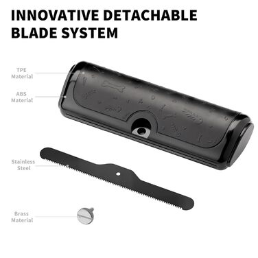 Щітка для собак та котів – двоколірна синьо-жовта, видаляє відмерле волосся та підшерсток м'яко, для собак та котів (чорна)