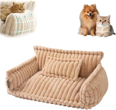 Диван для домашніх тварин, ортопедичний лежак для котів та собак, миючий диван для собак, стійкий до подряпин, нековзний, для великих, середніх та малих собак та котів (1шт, L)