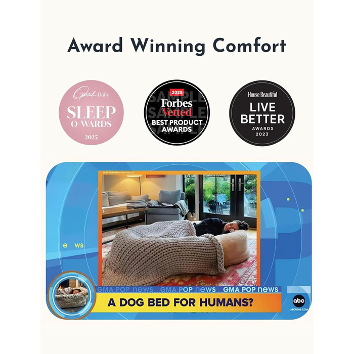 Plufl: Оригінальне ліжко-мішок для людей, дітей та домашніх тварин. Зручне, з Memory Foam, машинне прання, довговічне. Bekannt aus dem Shark Tank.