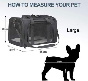 Транспортна сумка для кота/собаки Levoberg, переноска для тварин, складана, дихаюча, синій колір (L)