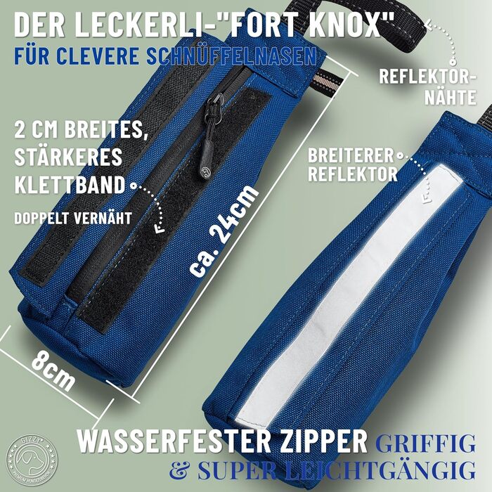 GIZZY® Оригінальний Futterdummy для собак: міцний мішечок для ласощів, тренування собак, аксесуари для собак, блакитний