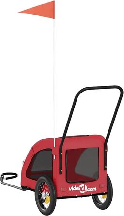 Причіп для велосипеда Oxford для собак та котів, червоний, LH17939