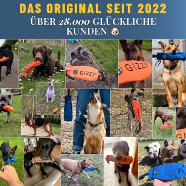 GIZZY® Оригінальний Futterdummy для собак: міцний мішечок для їжі для всіх порід, тренування з ласощами, допоміжний інструмент для дресирування собак, аксесуари для собак (жовтий)